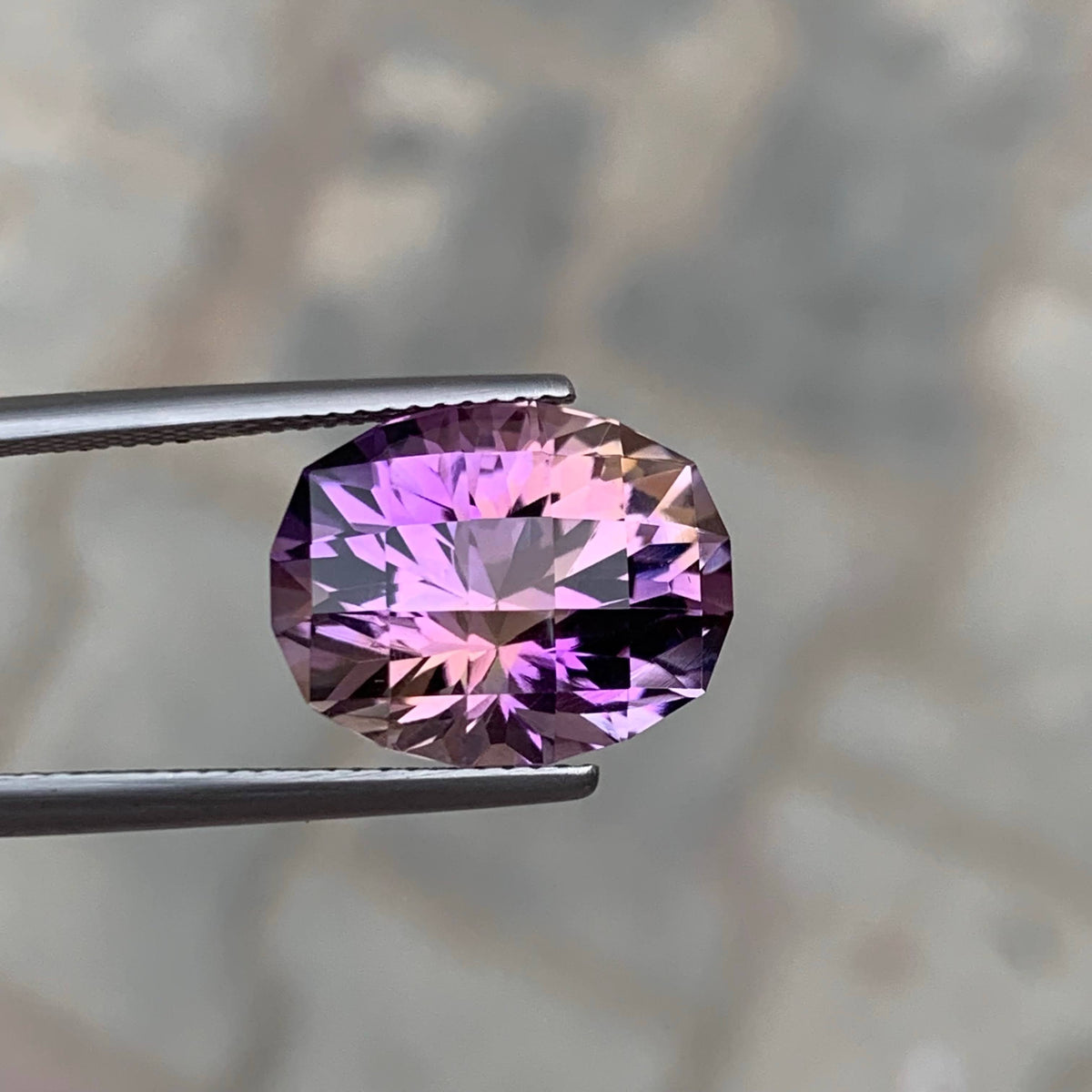 8.75 Carat Bicolor Ametrine Oval Fancy Cut Brazil Loupe Clean Untreated