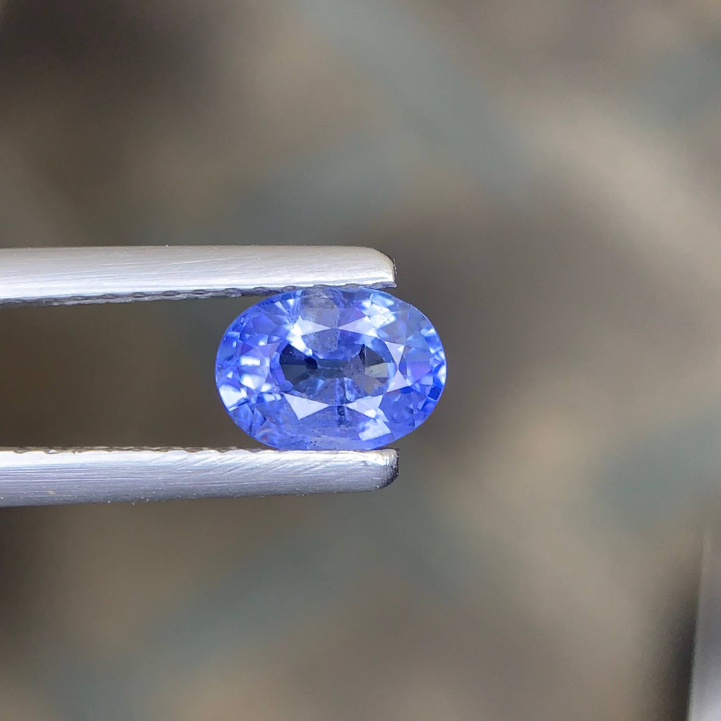 1.00 Carat Natural Loose Blue Color Sapphire Stone Oval Cut Sri Lankan Gemstone