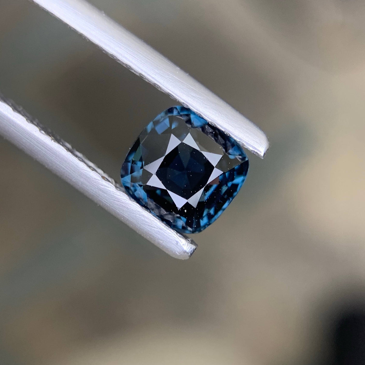 1.05 Carat Certified Natural Loose Blue Spinel Cushion Cut From Tanzania