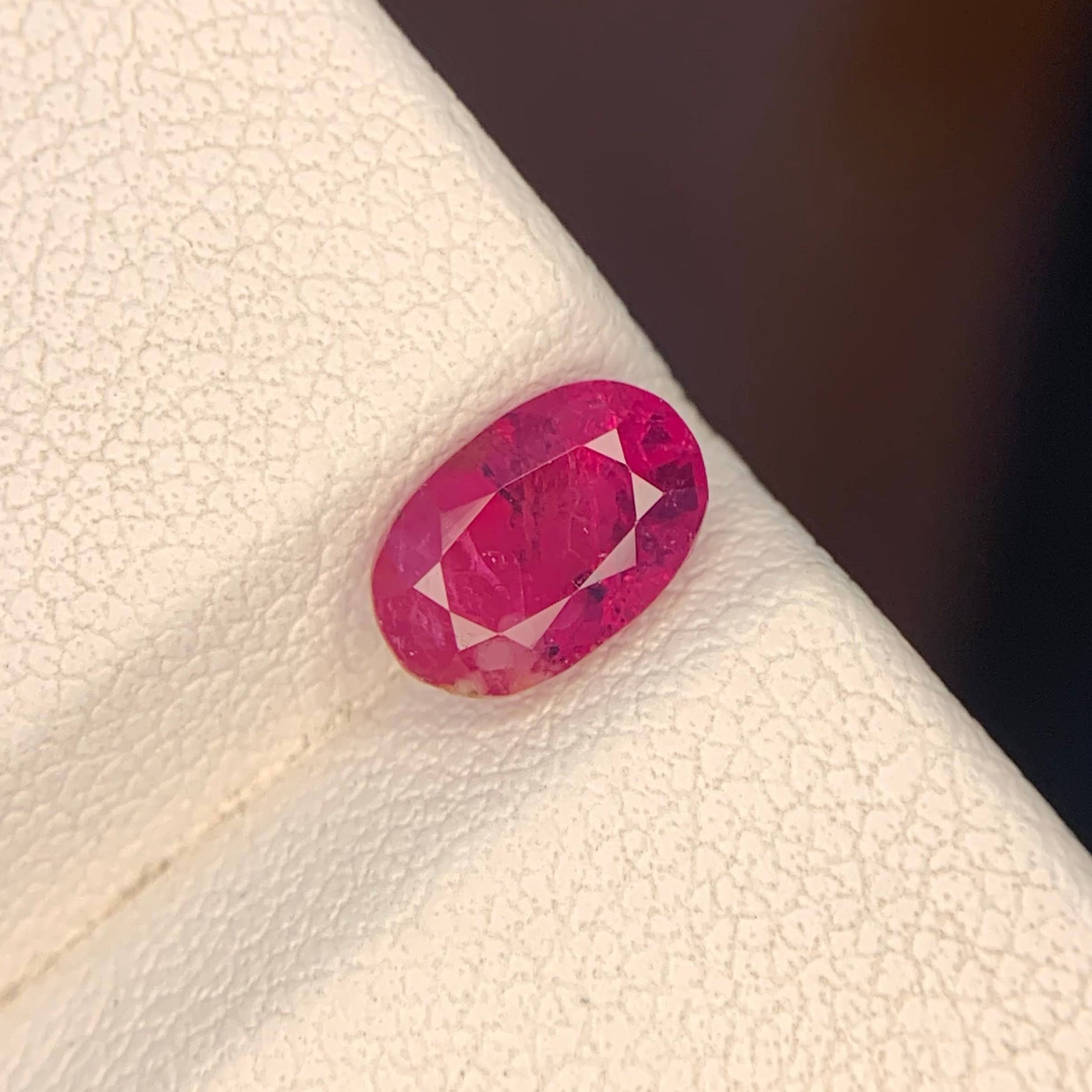 1.50 Carat Pinkish Red Oval Ruby 