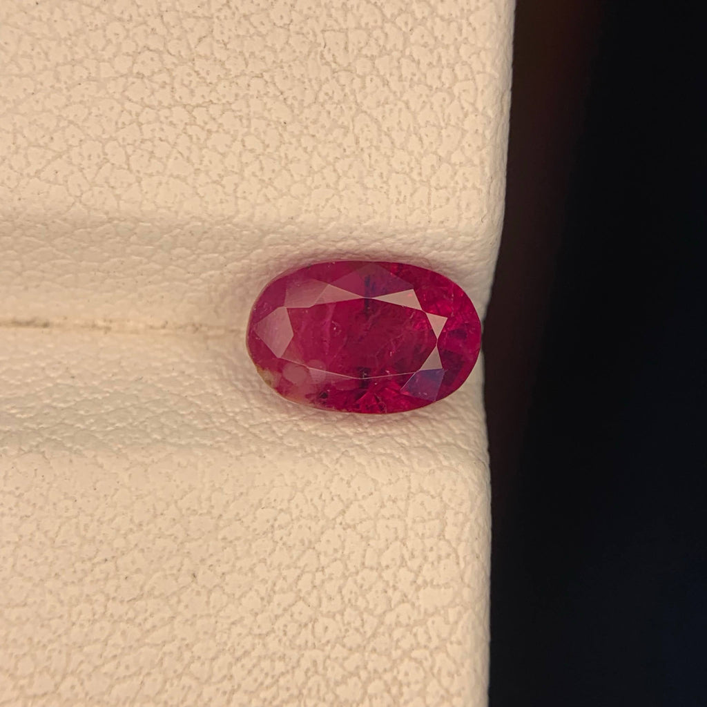 1.50 Carat Pinkish Red Oval Ruby 