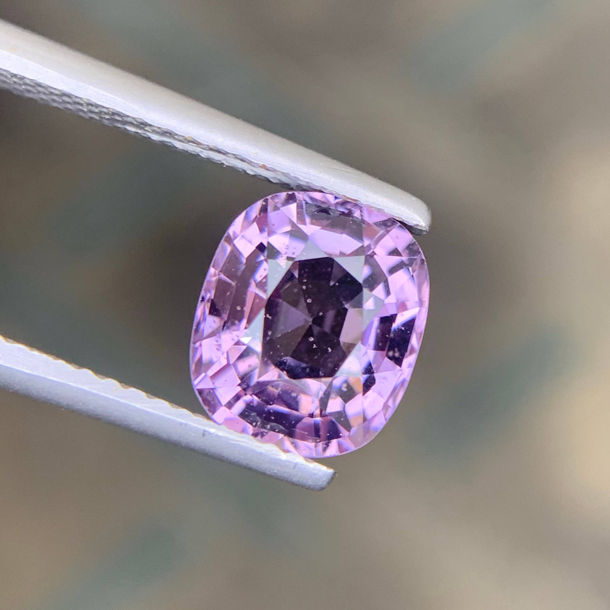 2.63 Carat AIG Certified Natural Purple Spinel Cushion Cut Tanzania Untreated Gemstone