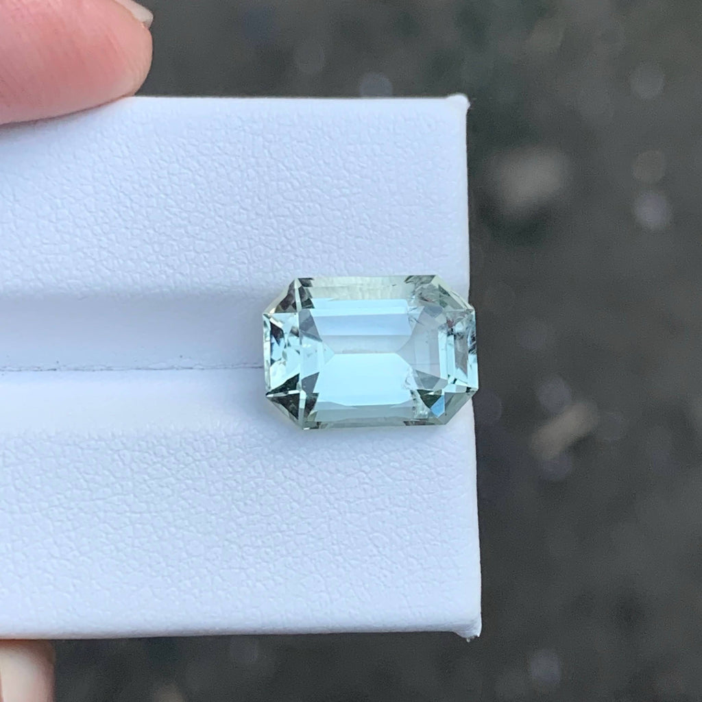 5.60 Carat Green Color Amethyst Cushion Cut African VVS Untreated