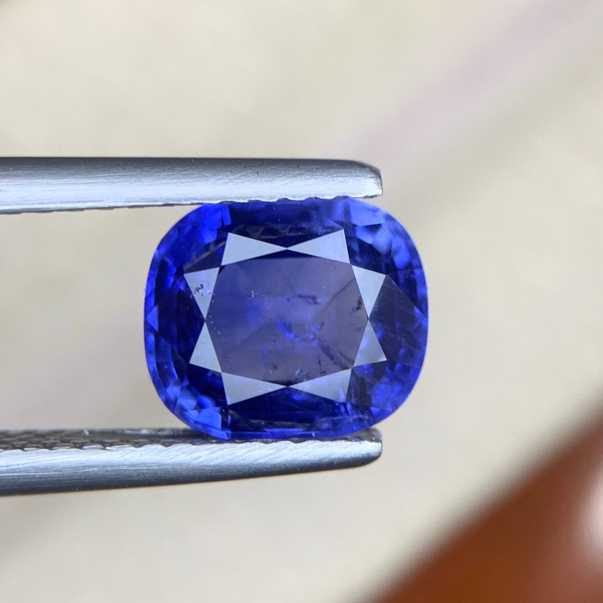 3Ct Fine Quality Blue Sapphire Cushion Cut