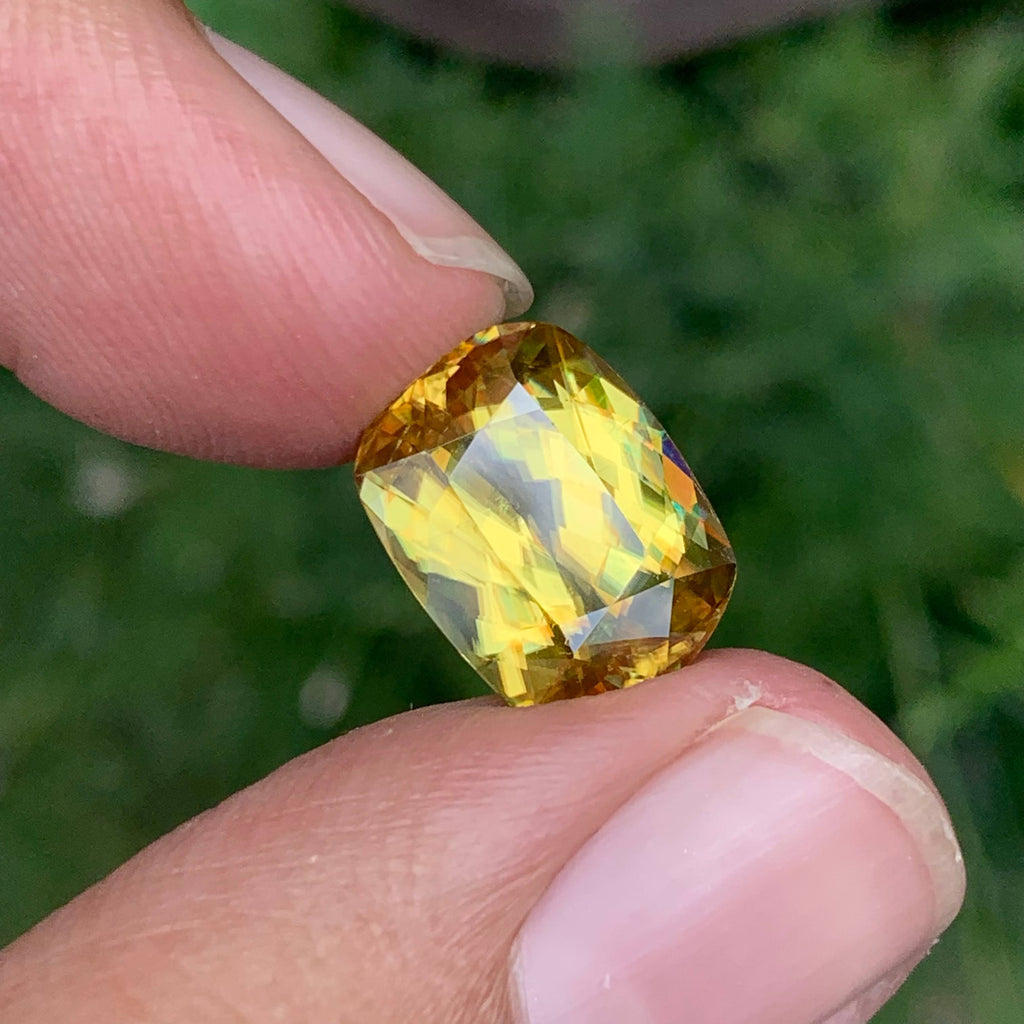 7.10 Ct Natural Fire Sphene Cushion