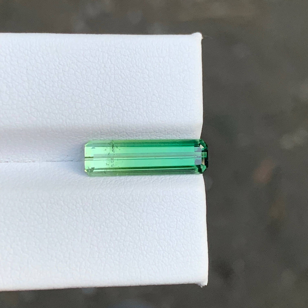 3.00 Carat Bicolor Tourmaline Emerald Cut Afghanistan VVS Untreated