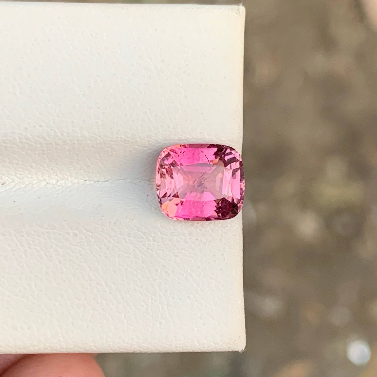 2.60 Carat Natural Loose Pink Color Tourmaline Cushion Cut Afghan Gemstone