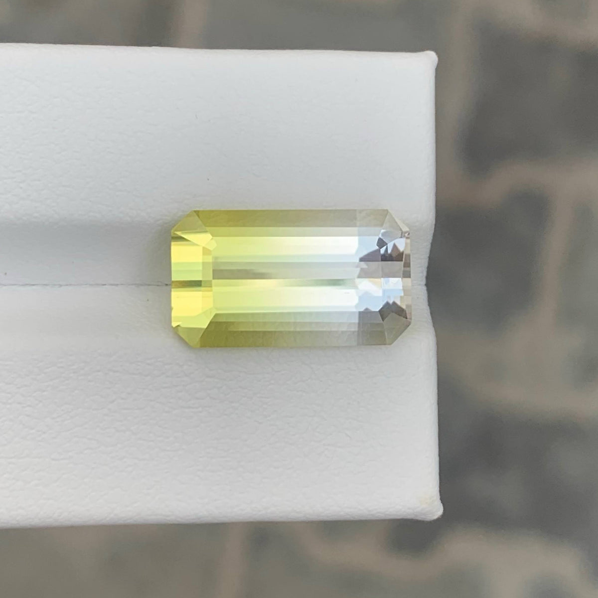 7.30 Ct Bicolor Citrine Emerald Cut
