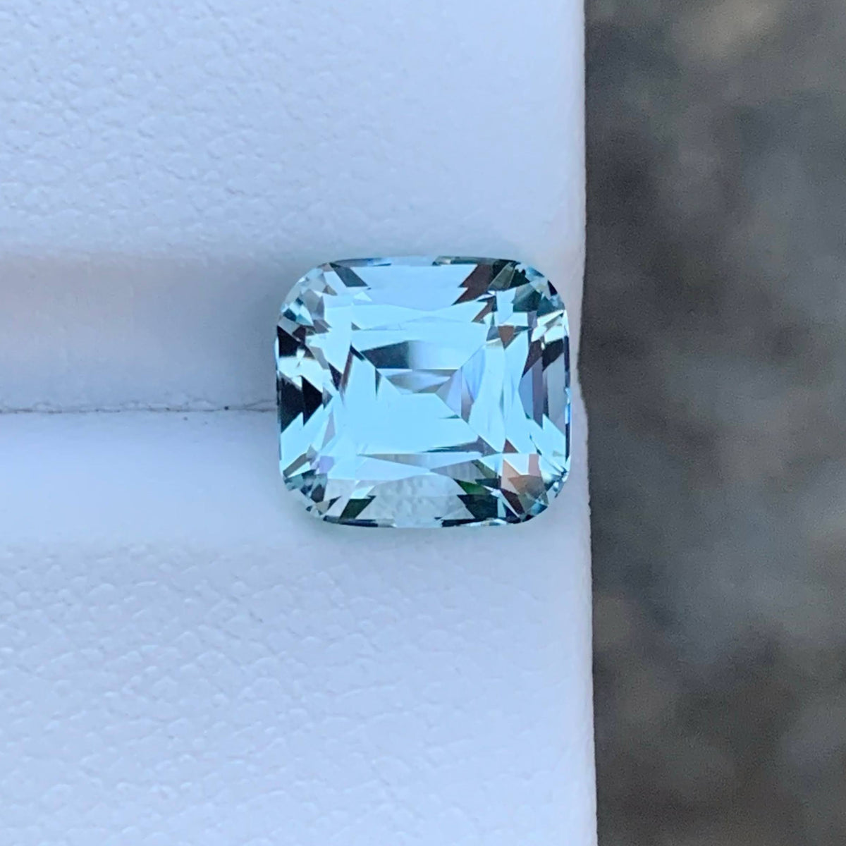 3.30 Ct Light Blue Aquamarine Cushion