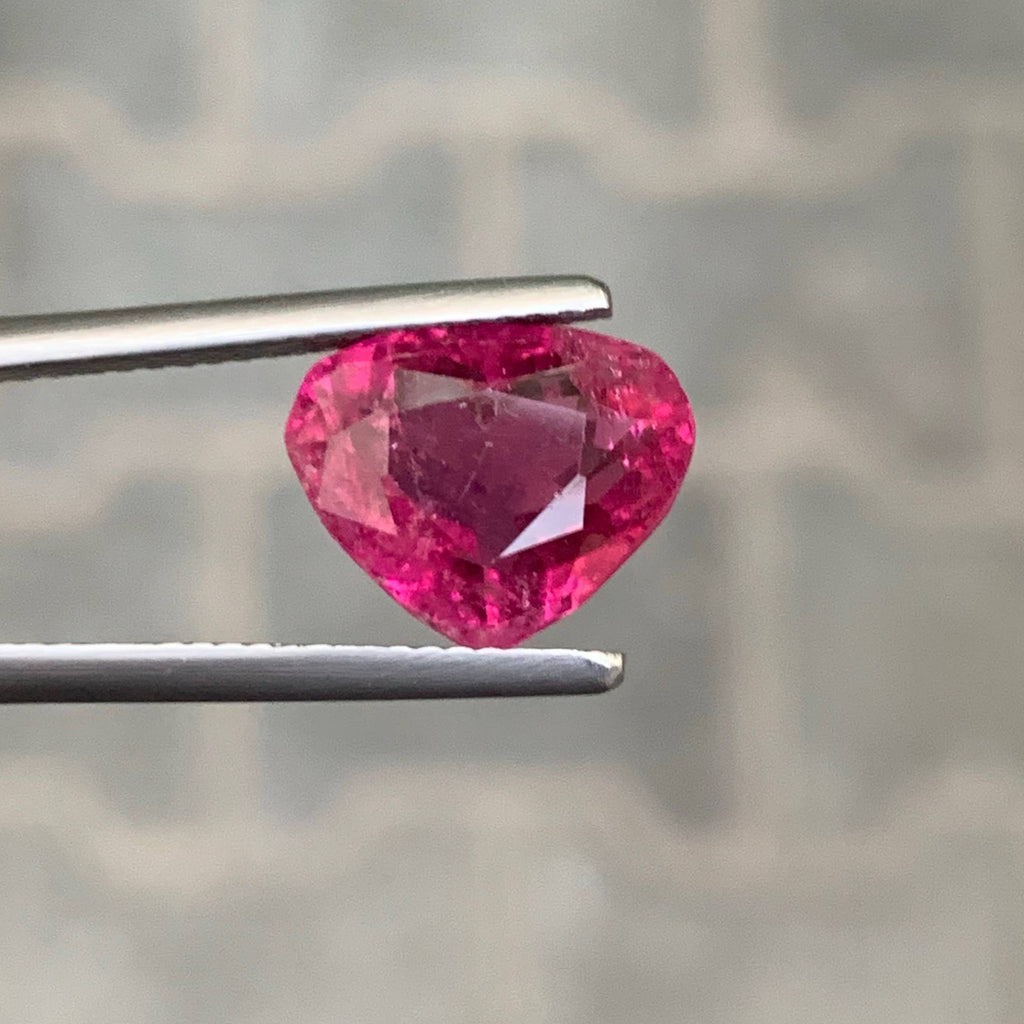 4.75 Ct Rubellite Tourmaline Heart Cut