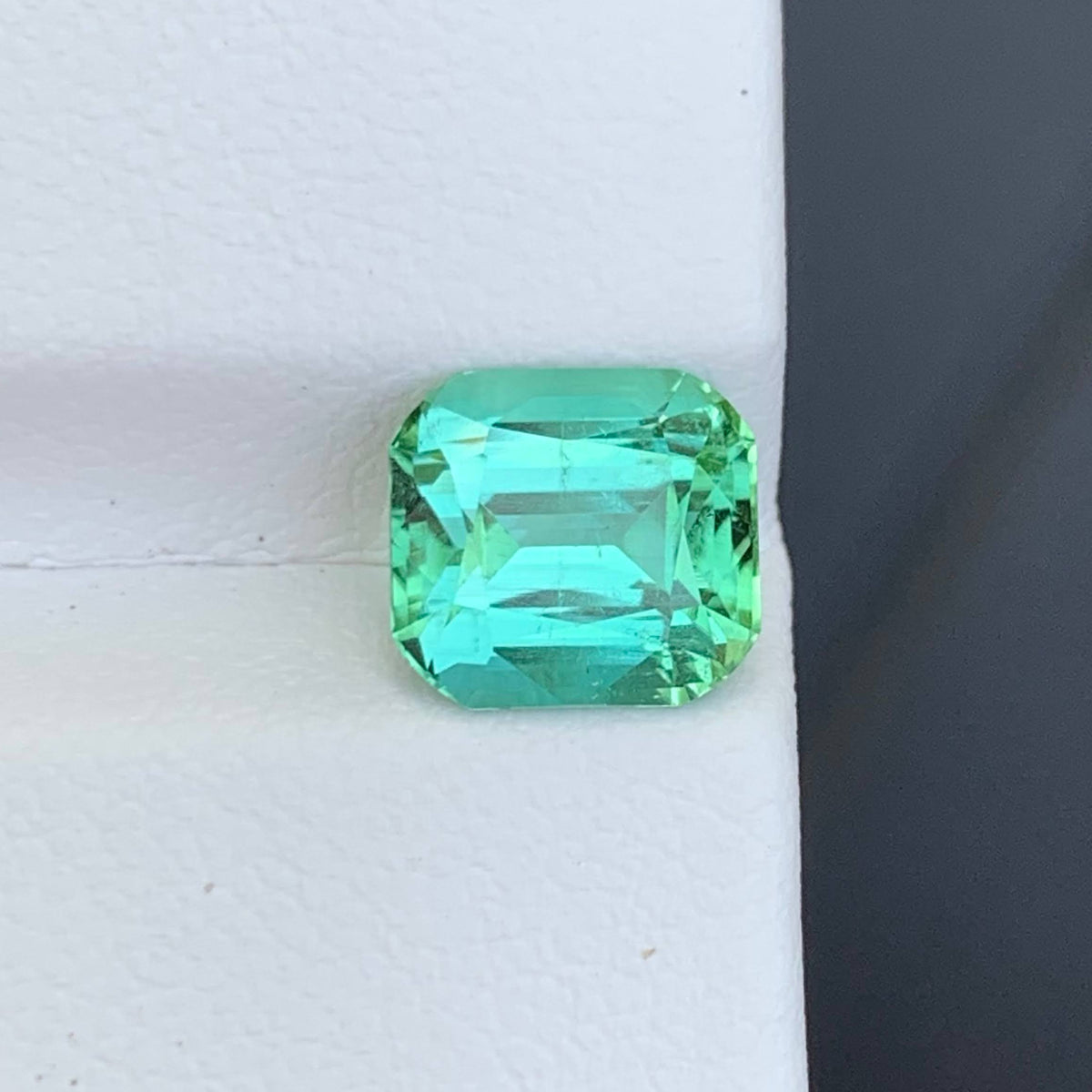2.60 Ct Mint Green Tourmaline Cushion