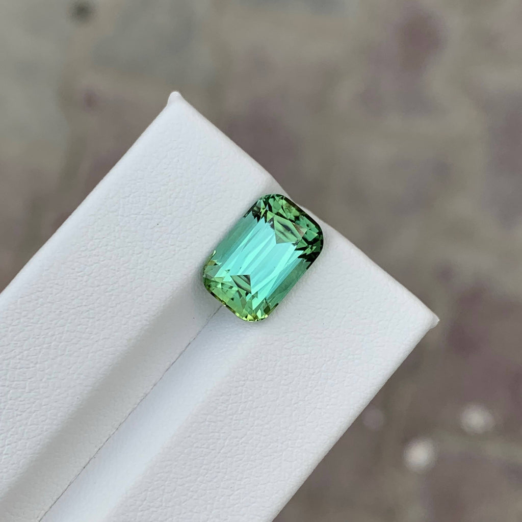 5.30 Carat Natural Loose Mint Green Tourmaline Cushion Cut Afghan Gemstone