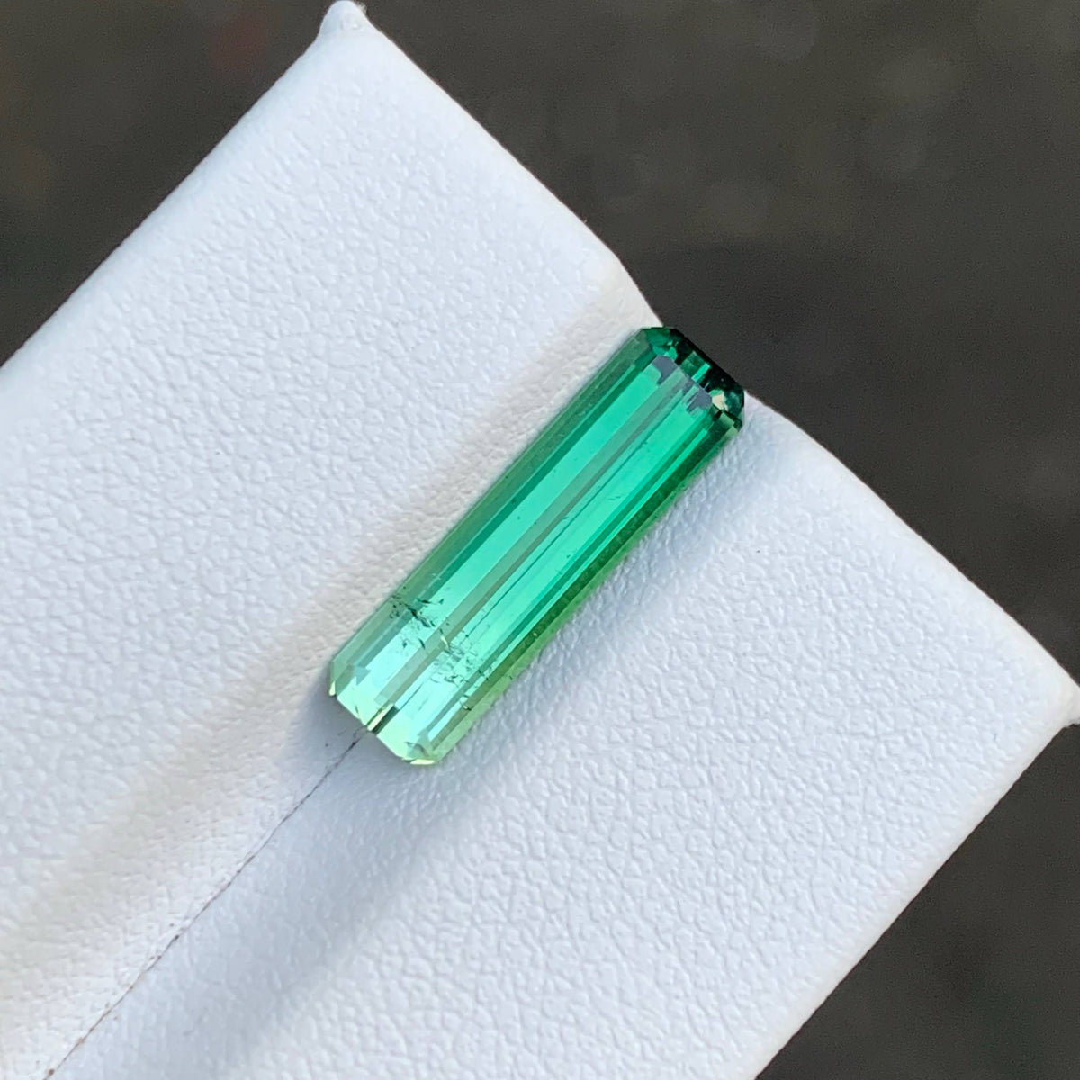 3.00 Carat Bicolor Tourmaline Emerald Cut Afghanistan VVS Untreated
