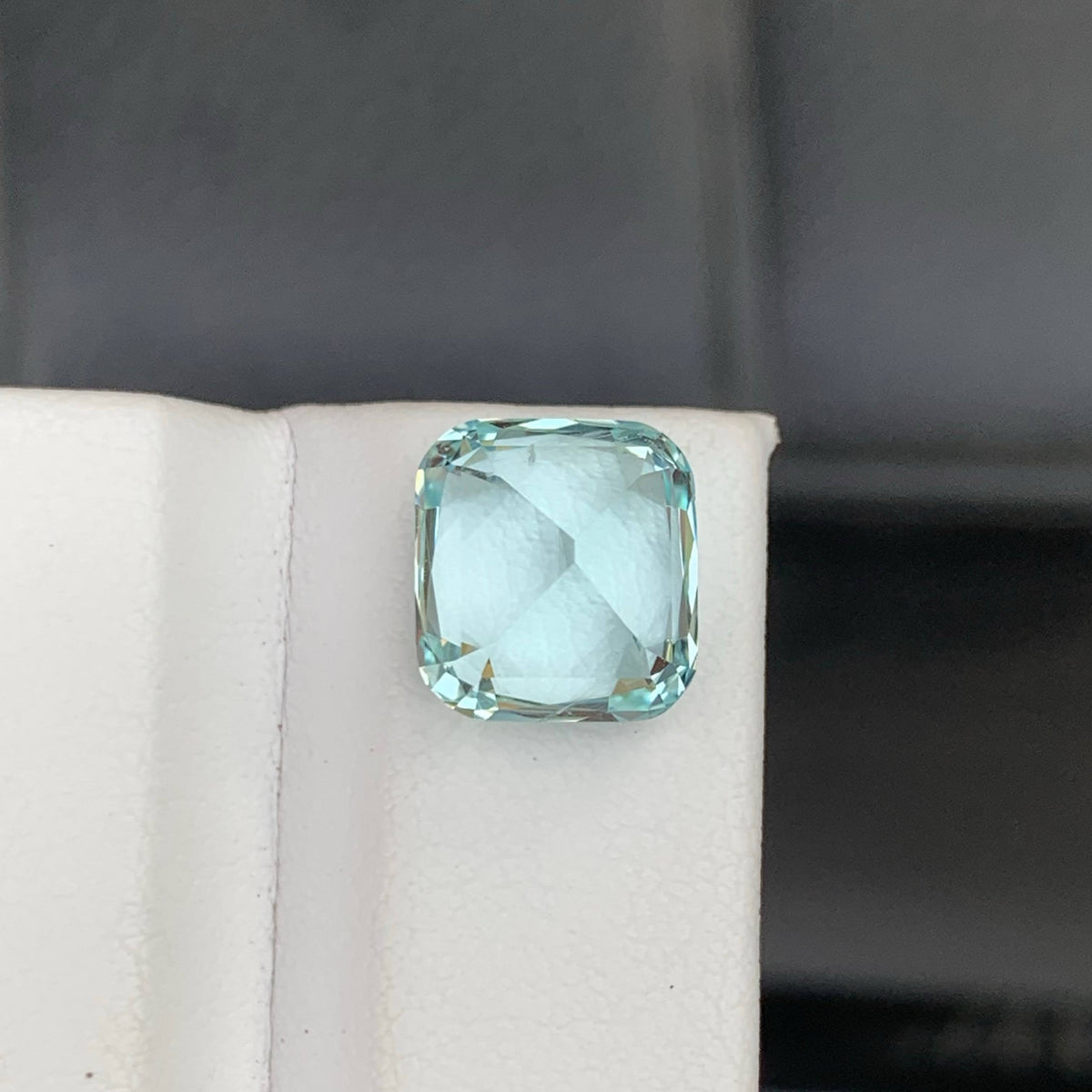 5.25 Carat Natural Loose Light Blue Color Aquamarine Cushion Cut Gemstone