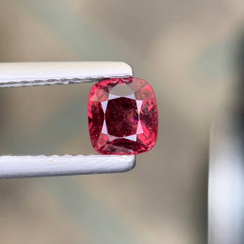 0.65 Carat Red Spinel Cushion Cut Brazilian Gemstone