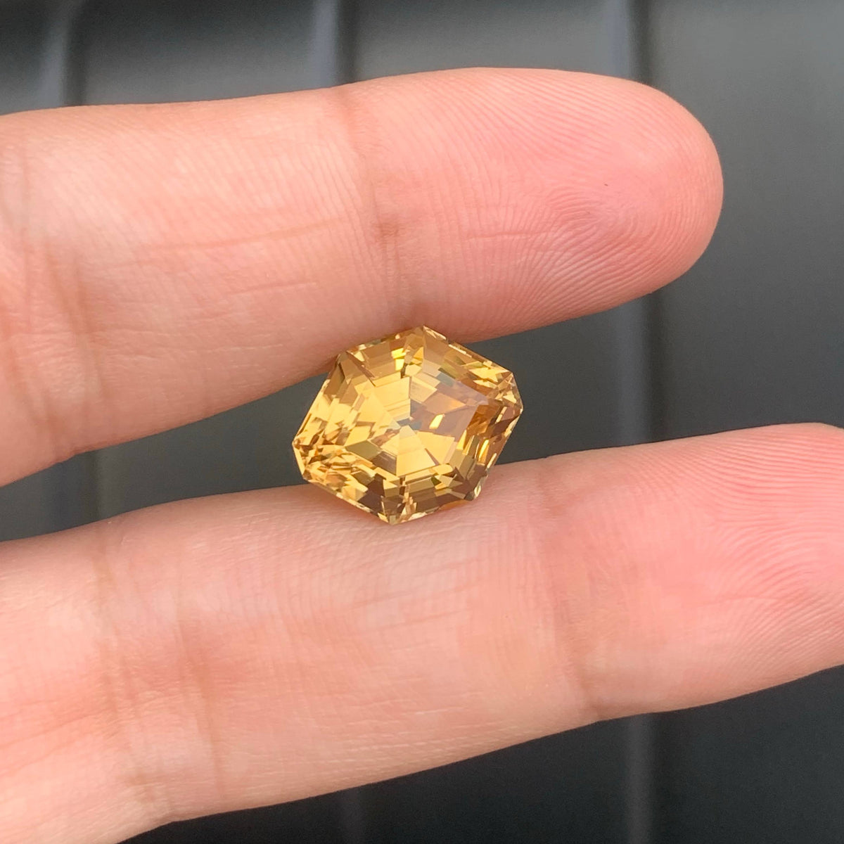 9.25 Carat Golden Color Citrine Fancy Cut Brazilian Gemstone