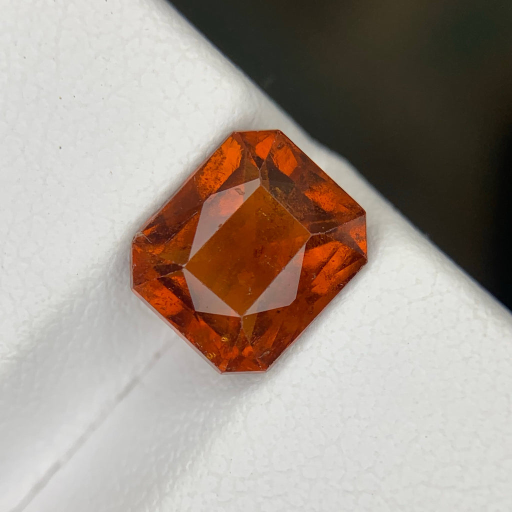 2.90 Carat Natural Loose Hessonite Garnet Stone Fancy Cut African Gemstone