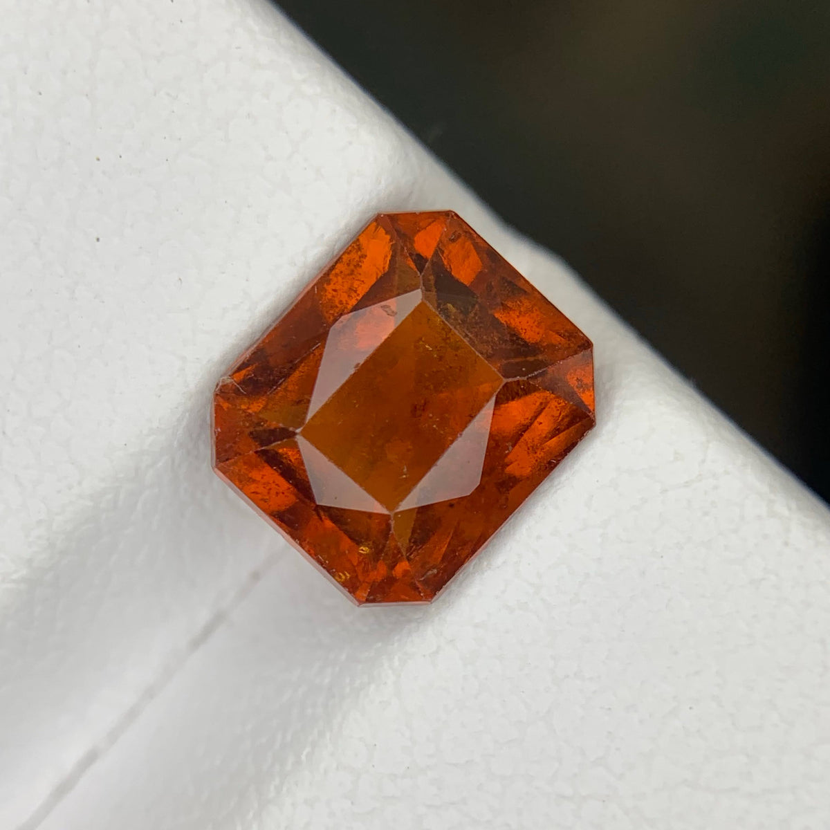 2.90 Carat Natural Loose Hessonite Garnet Stone Fancy Cut African Gemstone