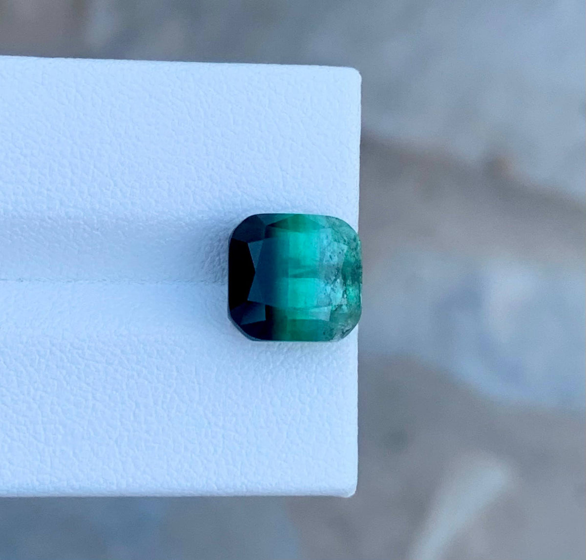 6.50 Carat Natural Loose Bicolor Tourmaline Stone Cushion Cut Afghan Gemstone