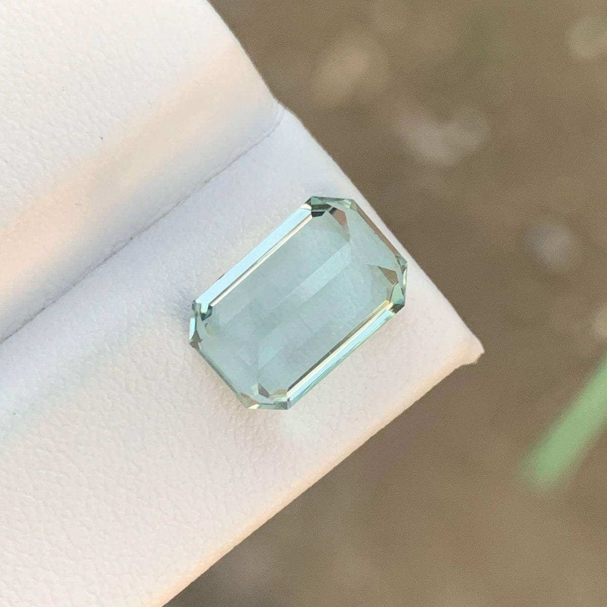 4.60 Carat Natural Loose Bluish Green Tourmaline Asscher Cut Afghan Gemstone