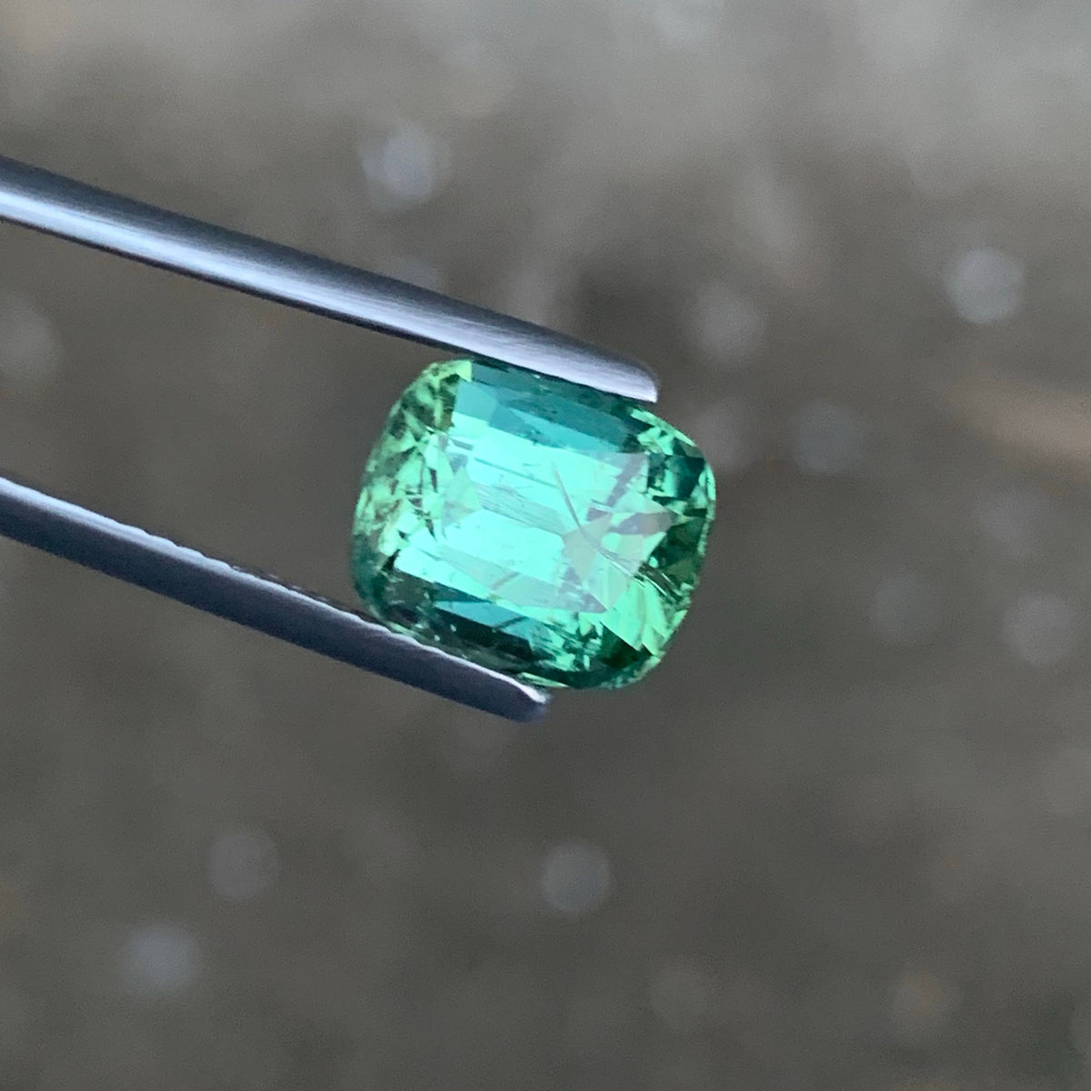 4.20 Carat Natural Mint Green Tourmaline Cushion Cut Afghan Gemstone