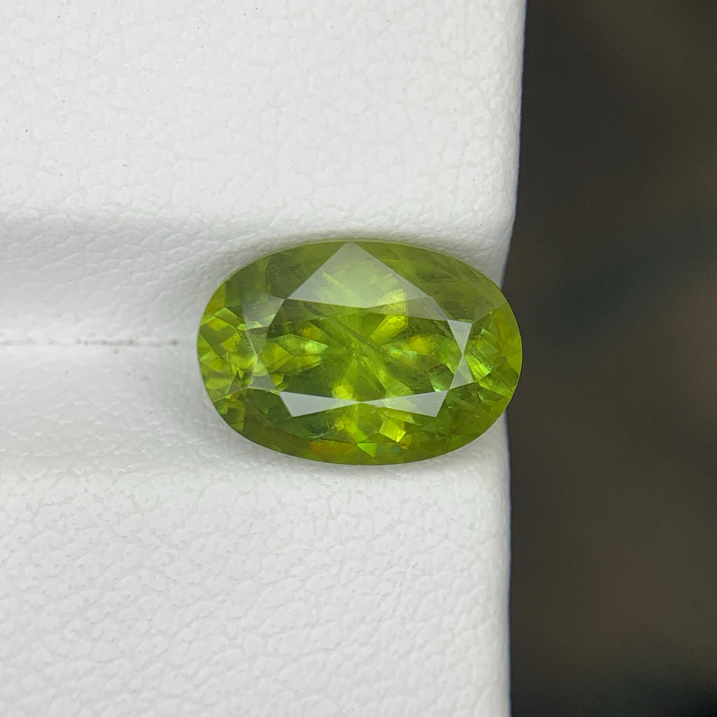 3.15 Carat Natural Loose Fine Quality Sphene Oval Cut Pakistan Gemstone