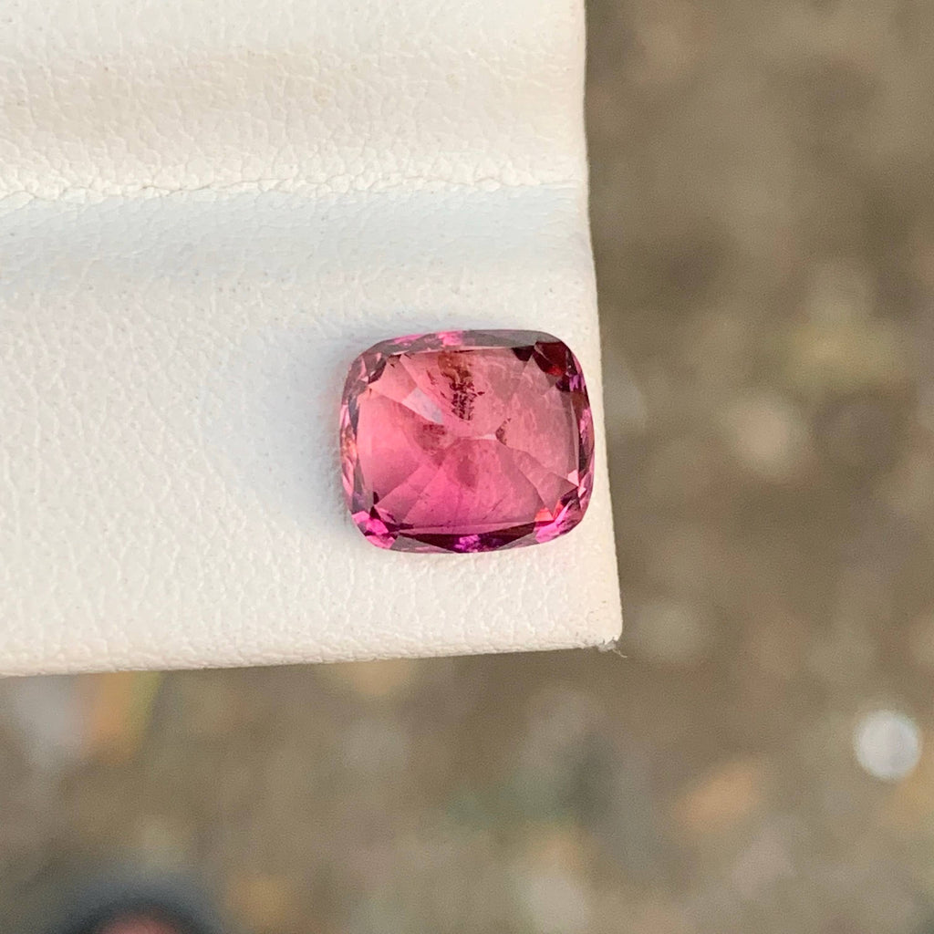 2.60 Carat Natural Loose Pink Color Tourmaline Cushion Cut Afghan Gemstone