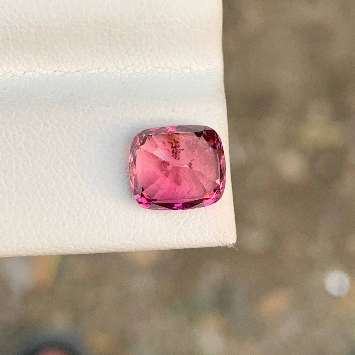 2.60 Carat Natural Loose Pink Color Tourmaline Cushion Cut Afghan Gemstone