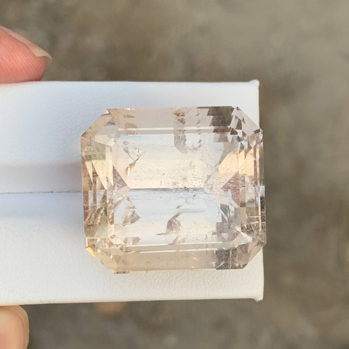 99.60 Carat Natural Loose Golden Color Topaz Stone Emerald Cut Pakistan Gemstone