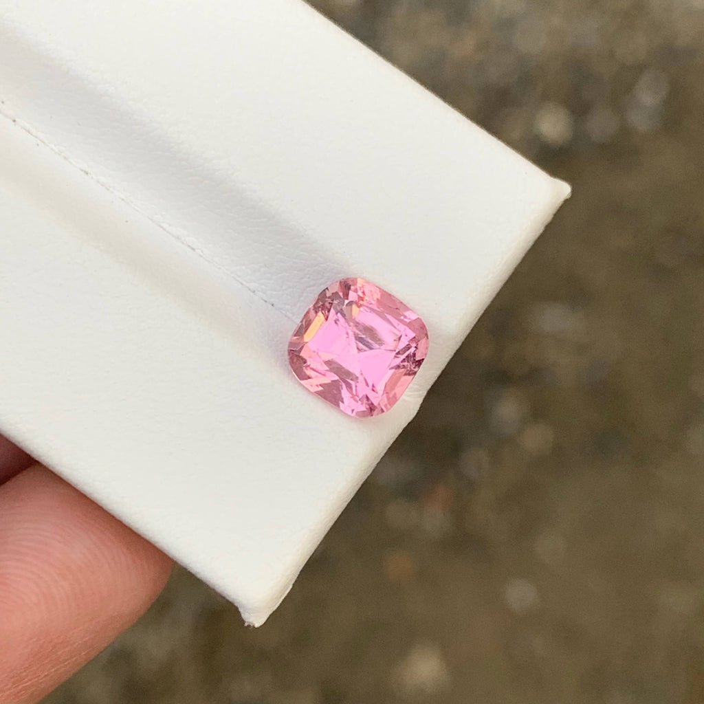 2.75 Carat Natural Loose Baby Pink Color Tourmaline Cushion Cut Afghan Gemstone
