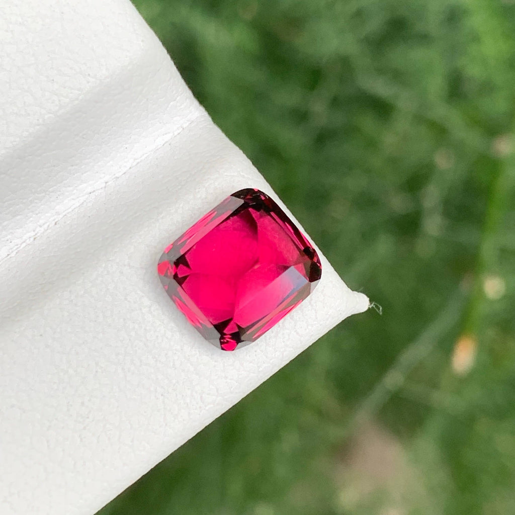 4.15 Carat Red Garnet Cushion Cut