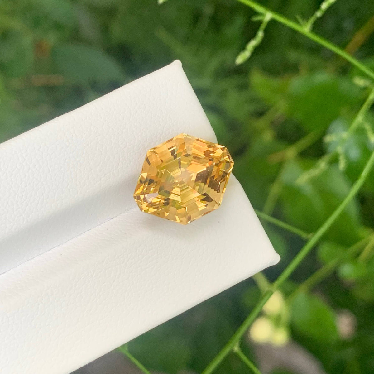 9.25 Carat Golden Color Citrine Fancy Cut Brazilian Gemstone
