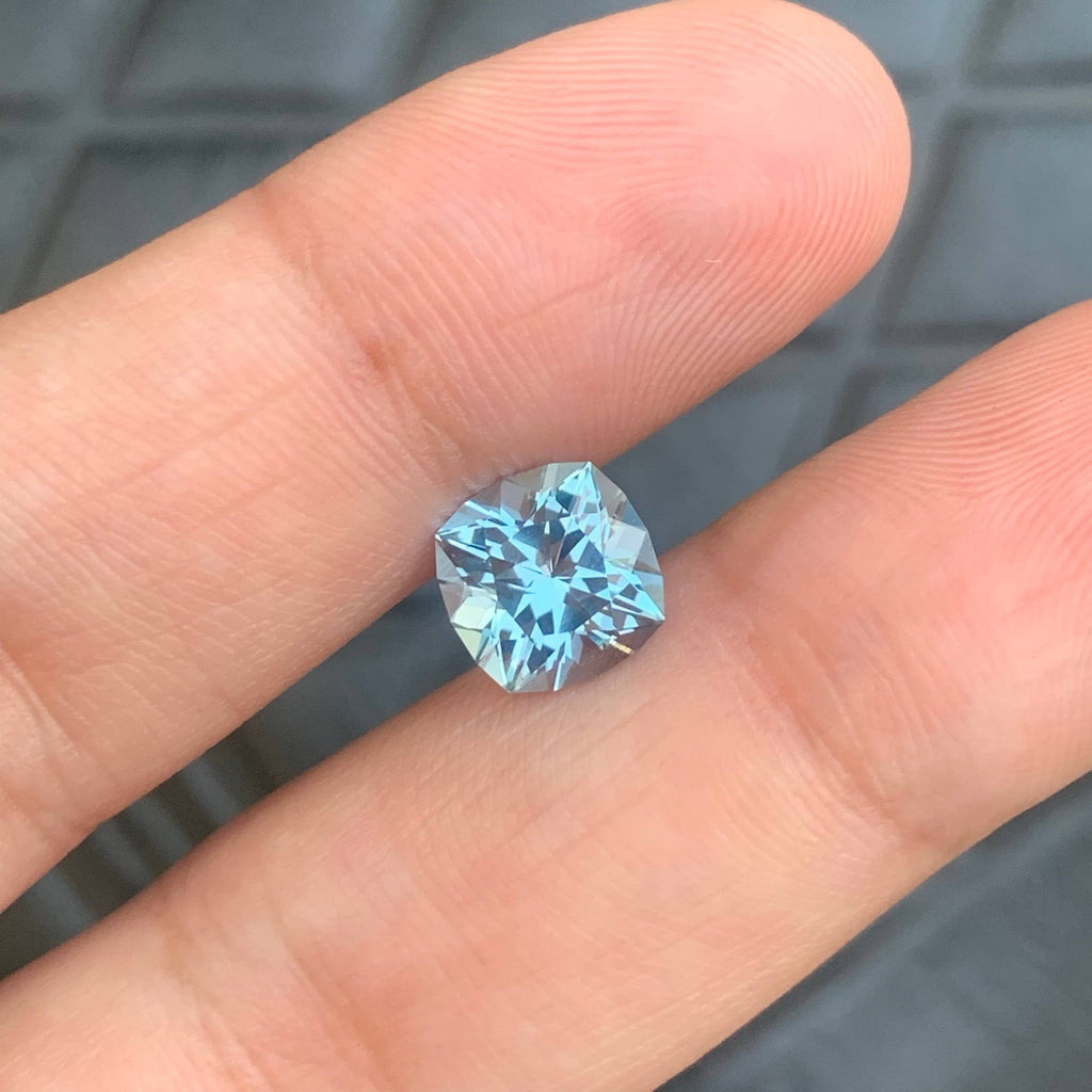 3.65 Carat Sky Blue Topaz Cushion Cut Africa Eye Clean Untreated