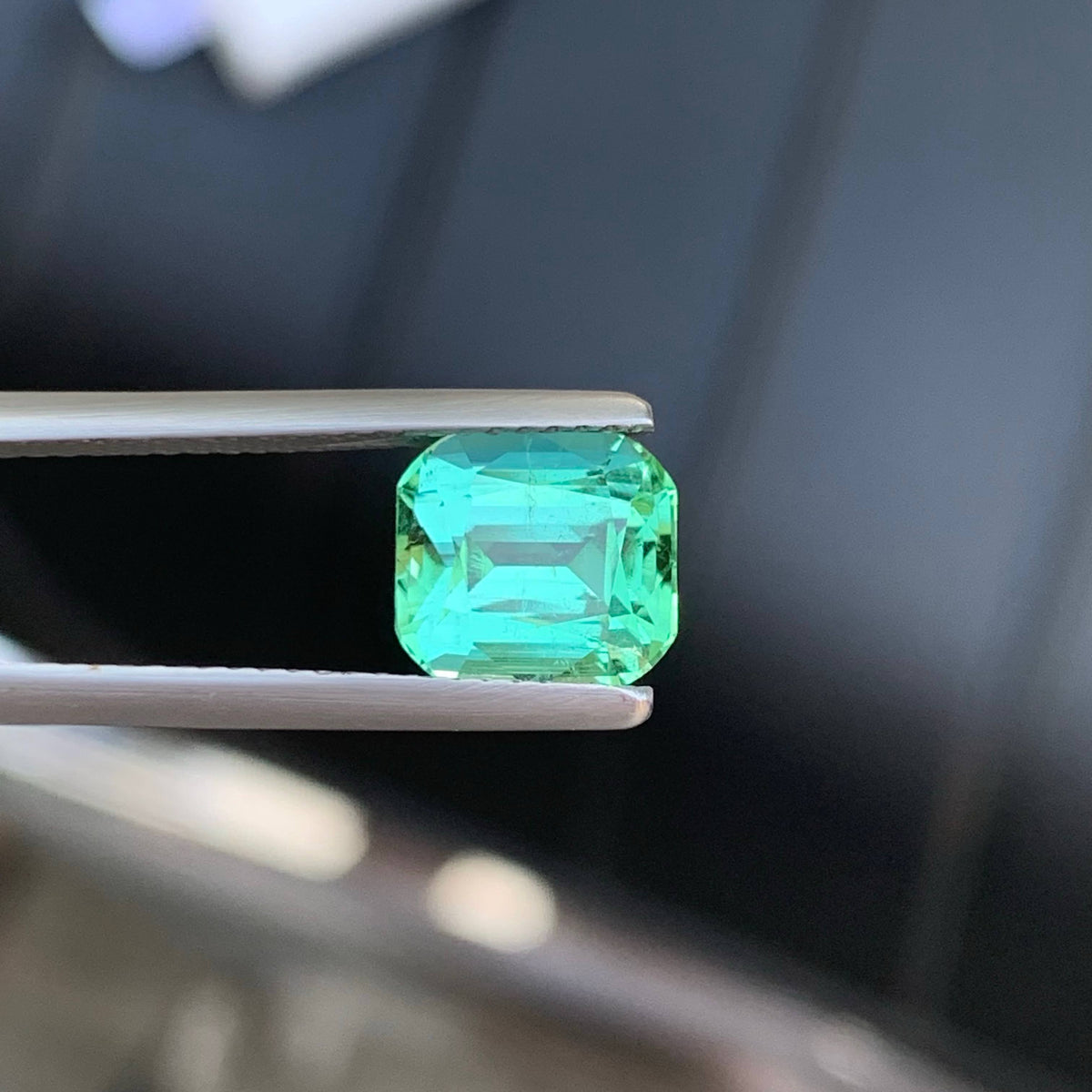 2.60 Carat Natural Loose Mint Green Tourmaline Cushion Cut Afghan Gemstone