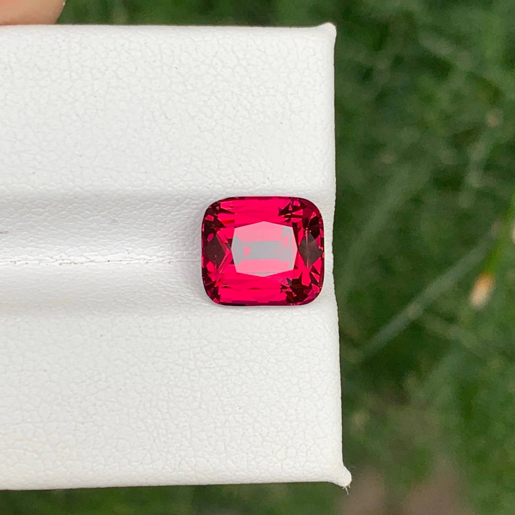 4.15 Carat Red Garnet Cushion Cut