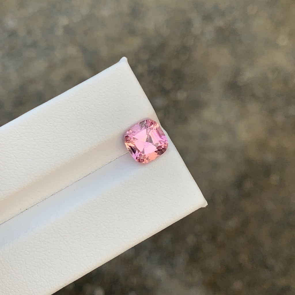 2.75 Carat Natural Loose Baby Pink Color Tourmaline Cushion Cut Afghan Gemstone
