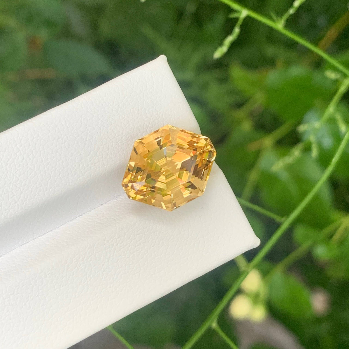 9.25 Carat Golden Color Citrine Fancy Cut Brazilian Gemstone