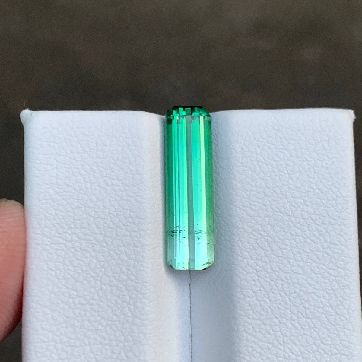 3.00 Carat Bicolor Tourmaline Emerald Cut Afghanistan VVS Untreated