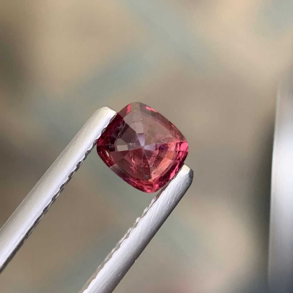 0.65 Carat Red Spinel Cushion Cut Brazilian Gemstone