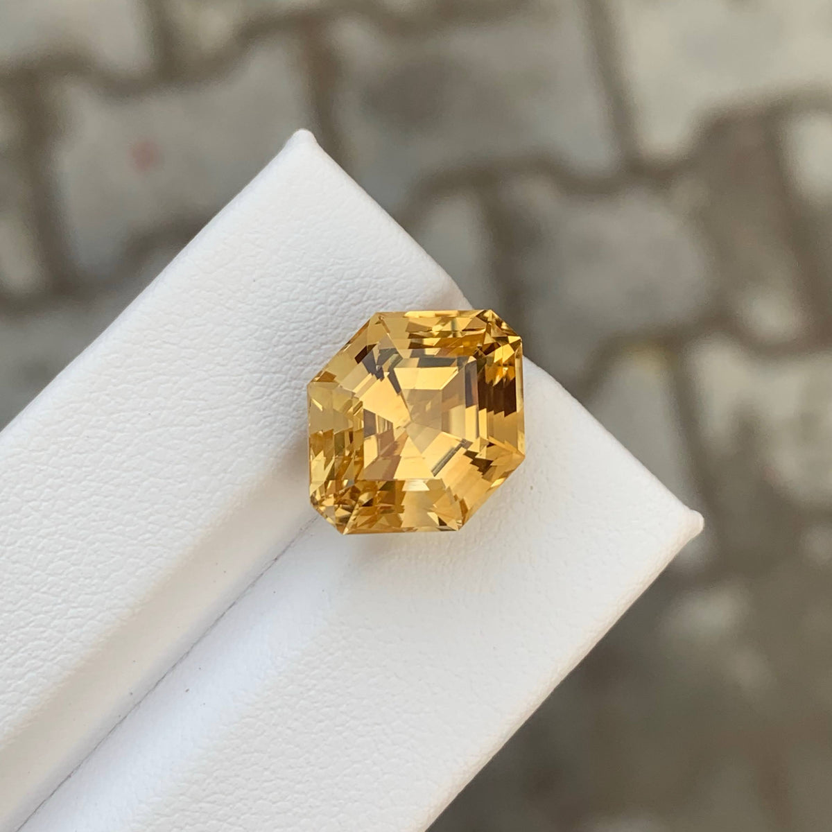 9.25 Carat Golden Color Citrine Fancy Cut Brazilian Gemstone