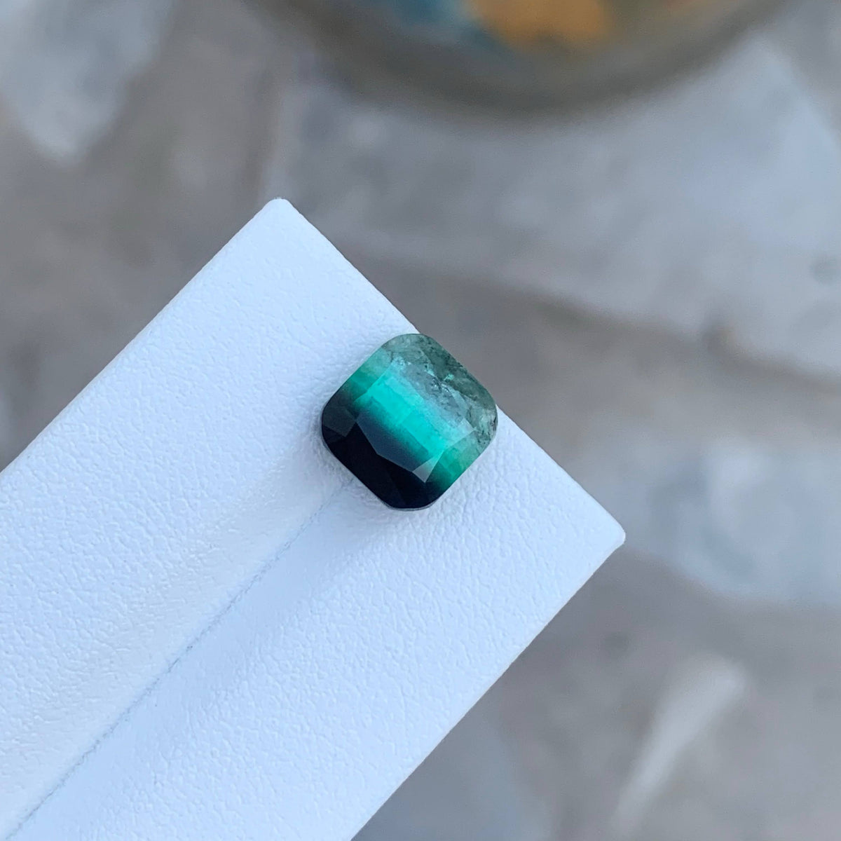 6.50 Carat Natural Loose Bicolor Tourmaline Stone Cushion Cut Afghan Gemstone