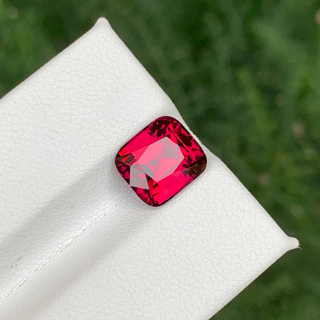 4.15 Carat Red Garnet Cushion Cut