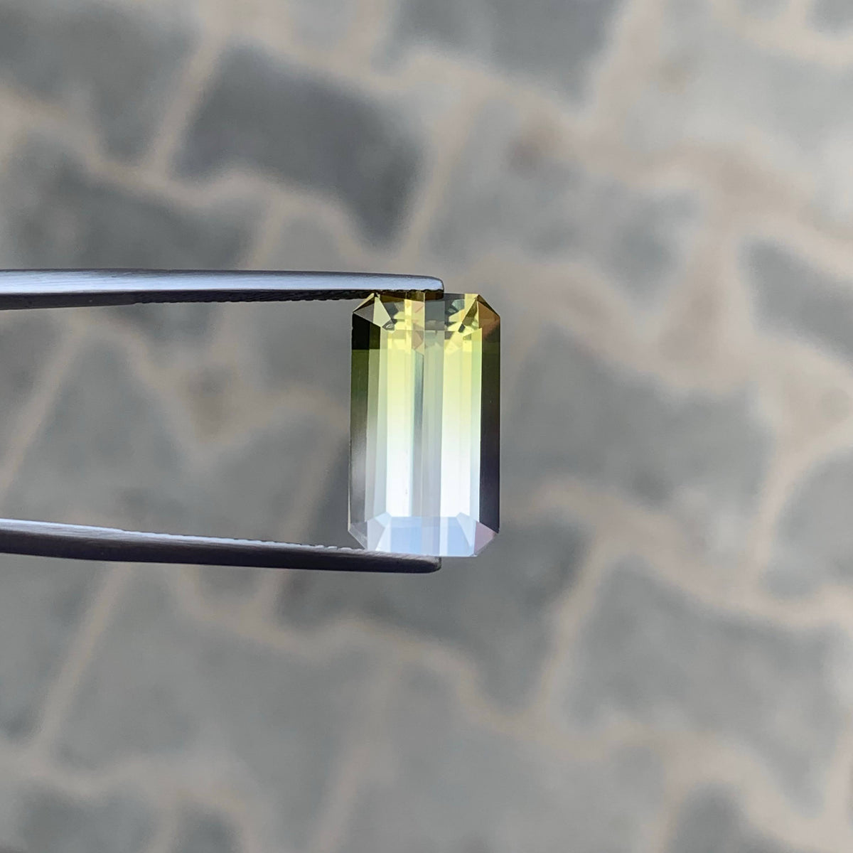 7.30 Carat Natural Loose Bicolor Color Citrine Emerald Cut African Gemstone