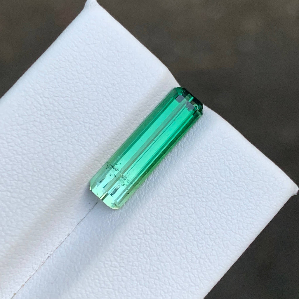 3.00 Carat Bicolor Tourmaline Emerald Cut Afghanistan VVS Untreated