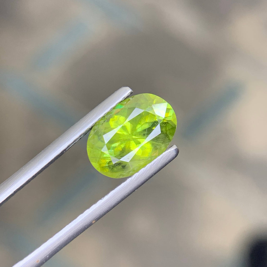 3.15 Carat Natural Loose Fine Quality Sphene Oval Cut Pakistan Gemstone