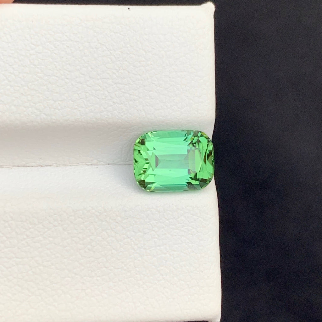 2.50 Carat Natural Loose Mint Green Tourmaline Cushion Cut Afghan Gemstone