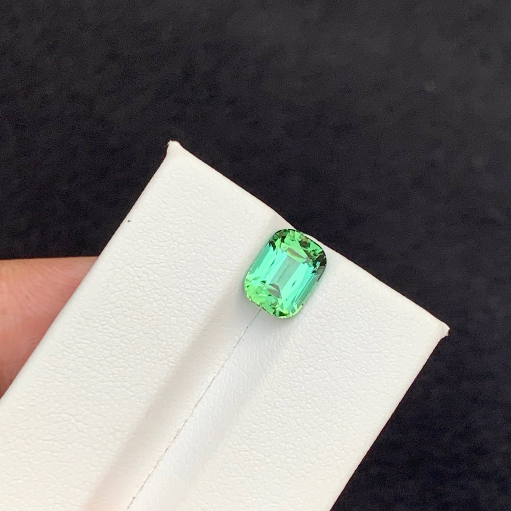 2.50 Carat Natural Loose Mint Green Tourmaline Cushion Cut Afghan Gemstone