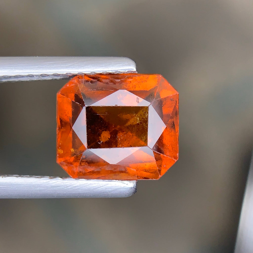 2.90 Carat Natural Loose Hessonite Garnet Stone Fancy Cut African Gemstone