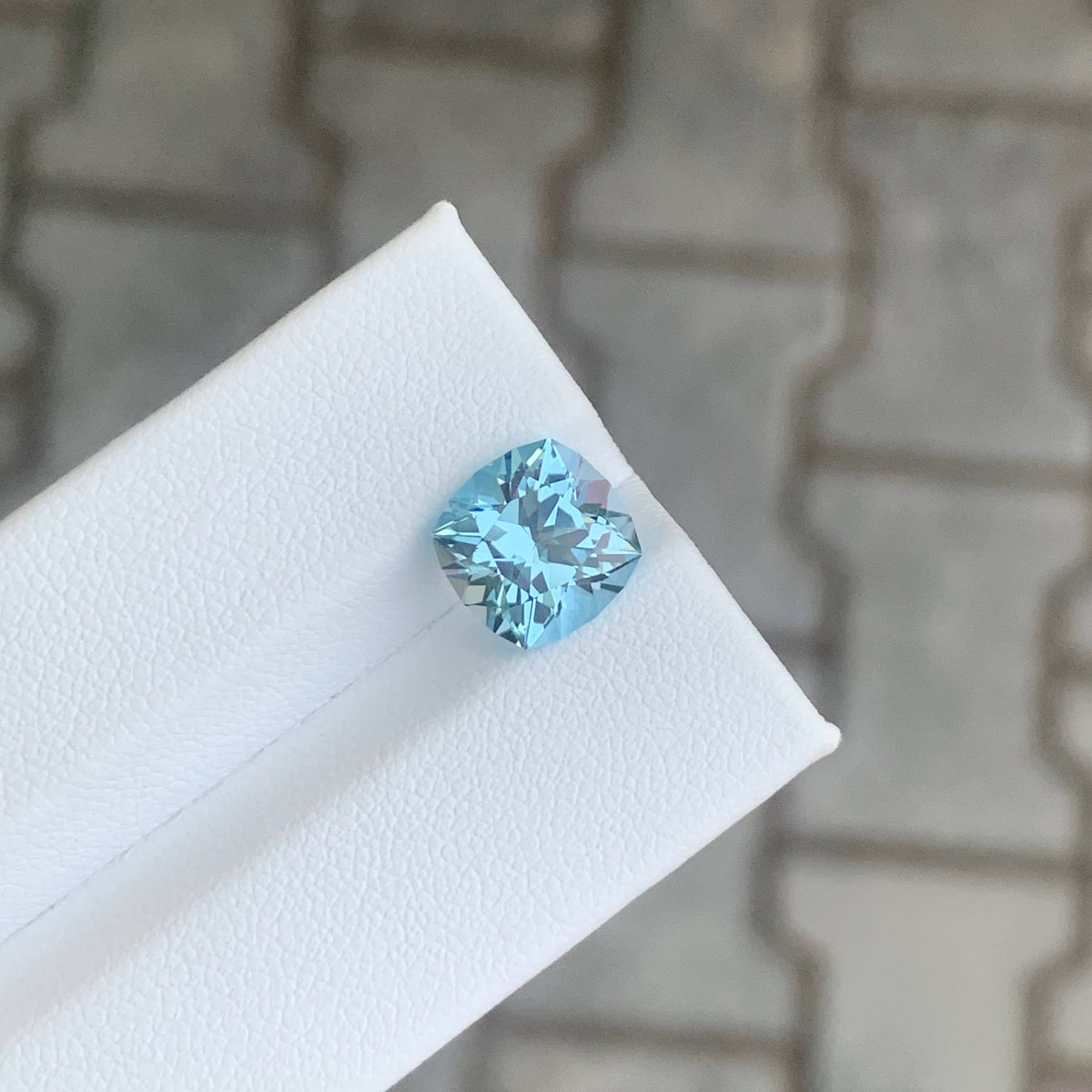 3.65 Carat Sky Blue Topaz Cushion Cut Africa Eye Clean Untreated