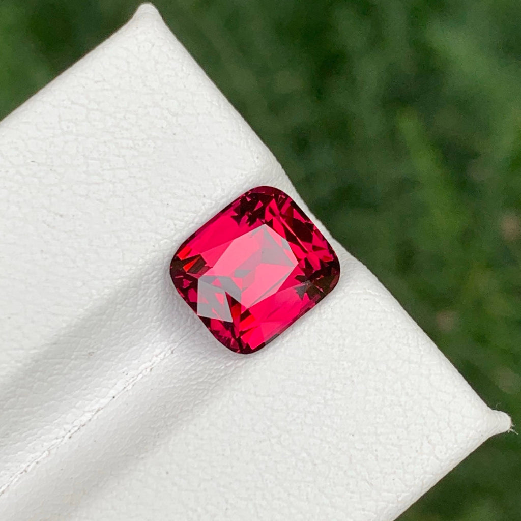 4.15 Carat Red Garnet Cushion Cut